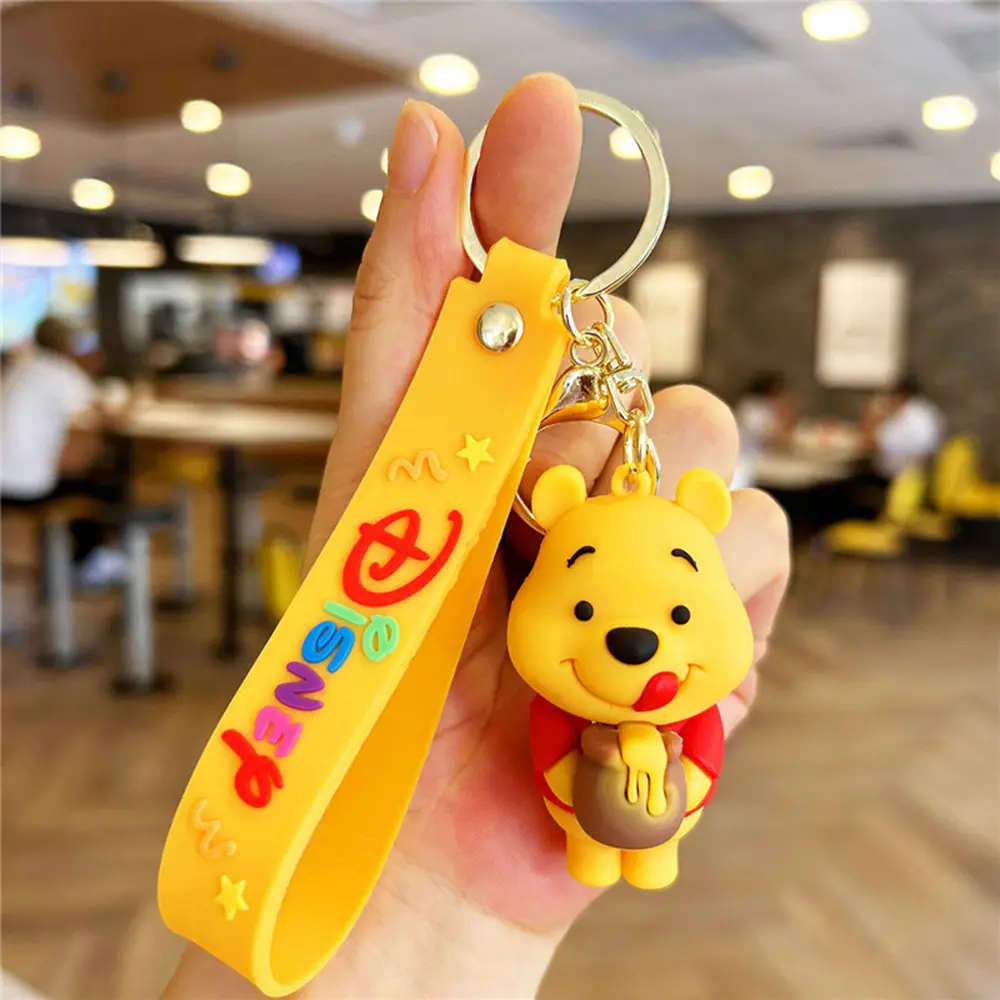 Cute Winnie the Pooh Tigger doll keychain exquisite book bag pendant car key chain doll machine small gifts