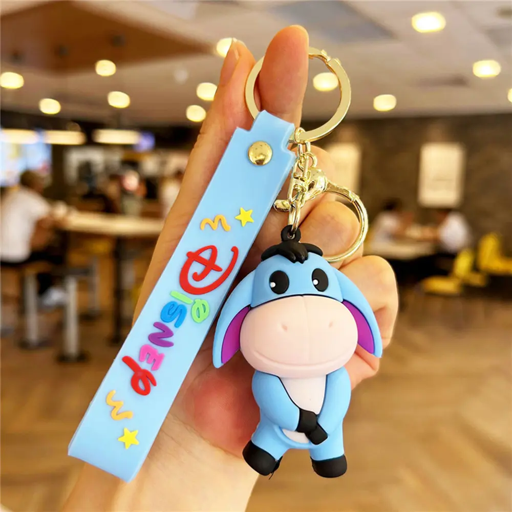 Cute Winnie the Pooh Tigger doll keychain exquisite book bag pendant car key chain doll machine small gifts