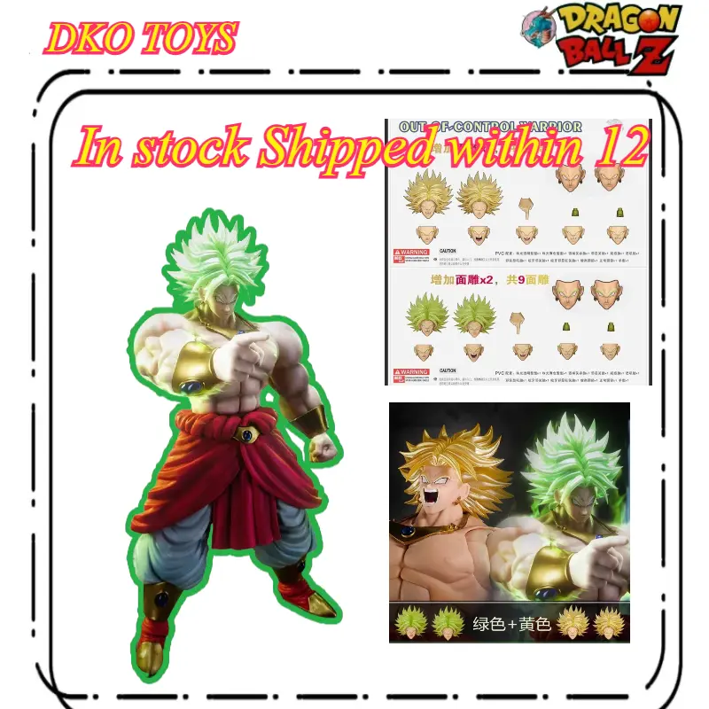 Dko Toys Dragon Ball Z Beast Divinities Kong Studio Super Saiyan Broly B010L B011L Head Accessories Anime Figurine Gifts Toys