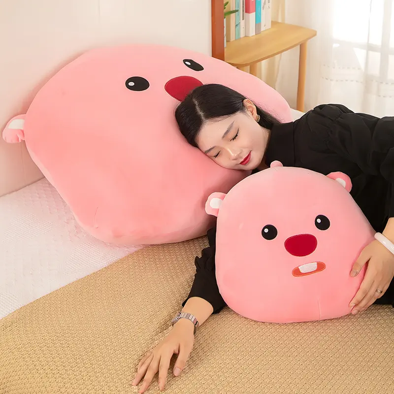 Loopy Miniso Peripheral New Beaver Pillow Plush Toy Sofa Cushion Nap Pillow Kawaii Best Gift For Christmas And New Year