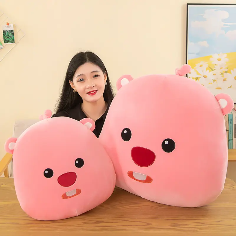 Loopy Miniso Peripheral New Beaver Pillow Plush Toy Sofa Cushion Nap Pillow Kawaii Best Gift For Christmas And New Year