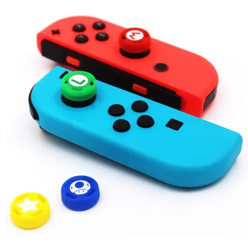 Super Mario Bros Switch Thumb Stick Grip Cap Cover for Nintendo Switch Oled NS Joy-con Buttons Case Mushroom Joycon Accessories