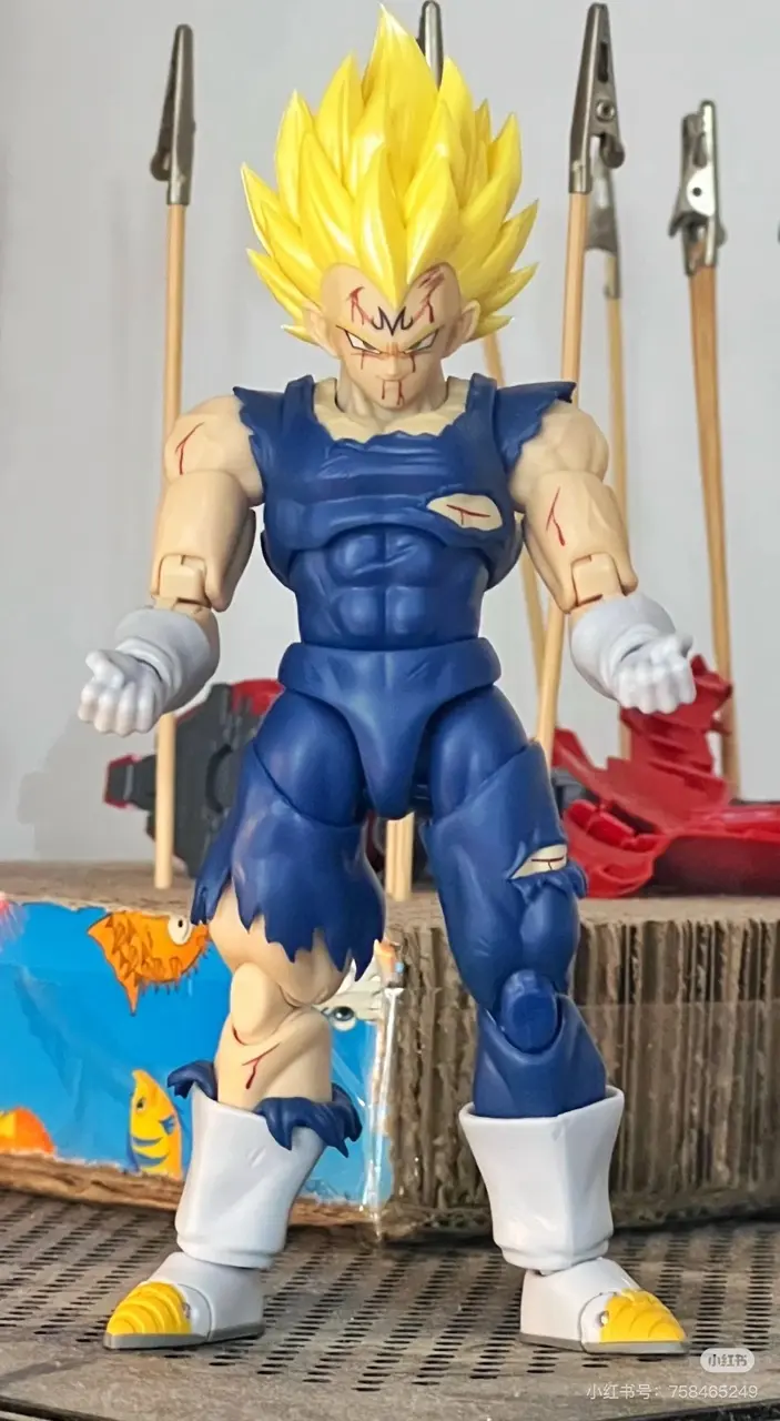 In Stock Black Hole Toys & TK Dragon Ball SHF Super Saiyan SSJ Majin Vegeta Full Power Anime Action Figures Models Gifts Kid Toy