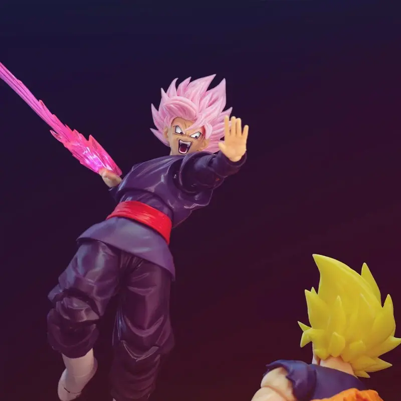 In Stock DL CUSTOM Dragon Ball Z SHF Super Saiyan Rosé Son Goku Black Zamasu Head Accessories Action Figures Anime Model Toy
