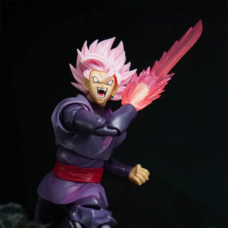 In Stock DL CUSTOM Dragon Ball Z SHF Super Saiyan Rosé Son Goku Black Zamasu Head Accessories Action Figures Anime Model Toy