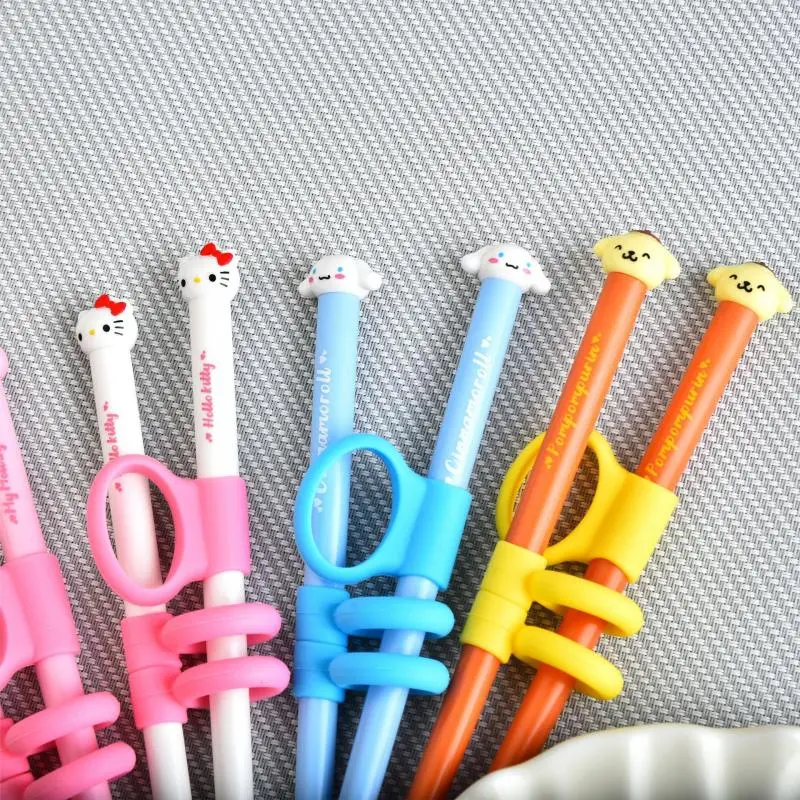 Sanrio My Melody Kuromi Cartoon Children's Learning Chopsticks Train Assisted Practice Kitty Kitchen Supplies Gifts for Children