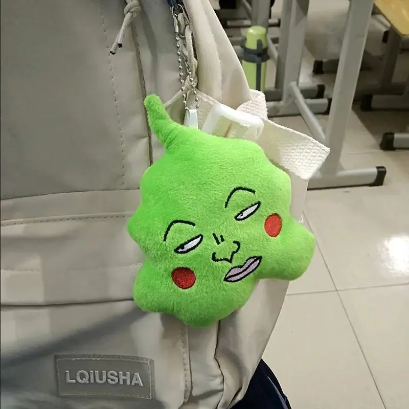 Anime Cartoon Mob Psycho 100 Dimple Plush Dolls Keychain Pendant Keyring Key Accessories Model Toys Hanging Ornaments Girls Gift