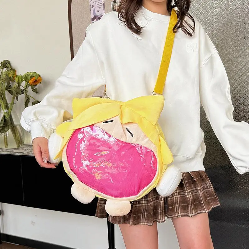 anime crossbody heartache bag Kagamine Rin kawaii decorate Kagamine Len girl large capacity storage bag Surrounding Gift