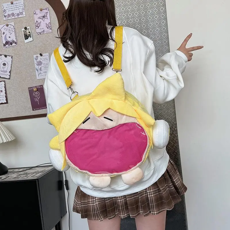 anime crossbody heartache bag Kagamine Rin kawaii decorate Kagamine Len girl large capacity storage bag Surrounding Gift