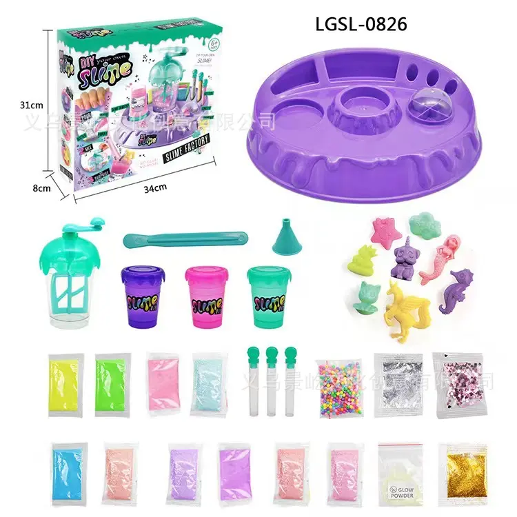 Slime Making Kits Science Experiments Kit DIY Glitter Slme Magic Making Polymer Clay Powder for Kids Antistress Toys Gifts