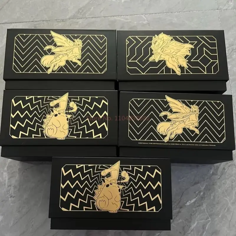 Original Pokemon Card Glow Energy Ptcg Nine Color Gathering Card Holder Simplified Game Trading Card Collection Chinese Gift Box