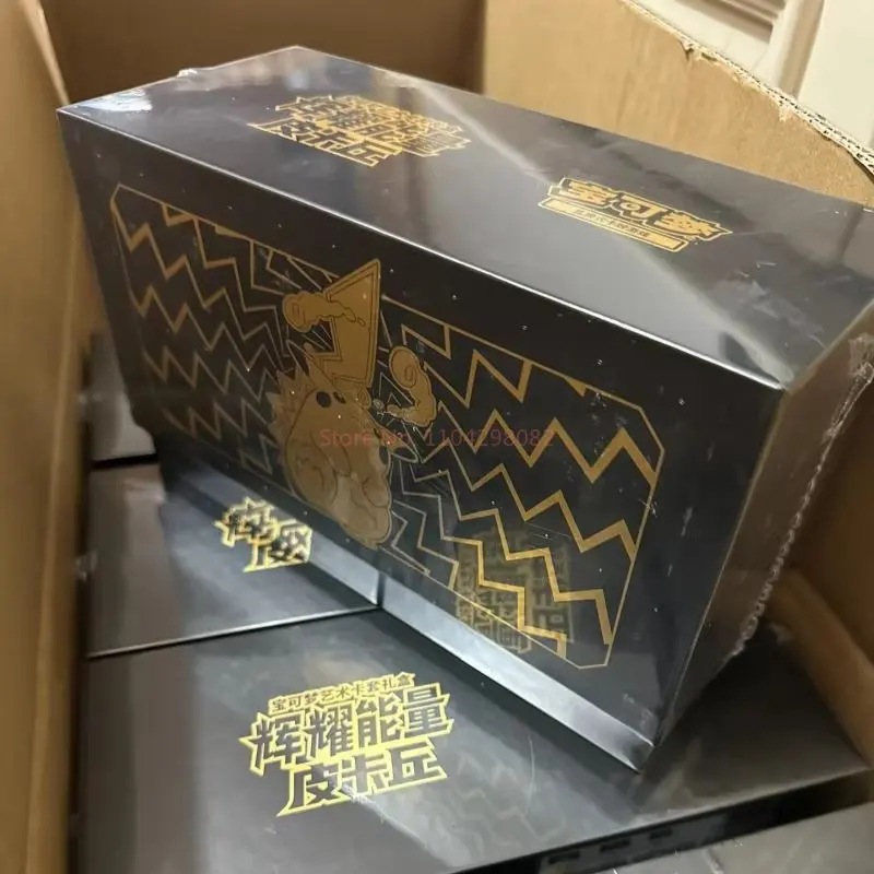 Original Pokemon Card Glow Energy Ptcg Nine Color Gathering Card Holder Simplified Game Trading Card Collection Chinese Gift Box