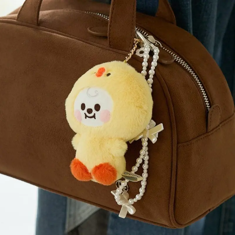 1Pcs Kawaii BABY Zoo Series Plush Doll Keychain Cute Cartoon Doll School Bag Pendant Decoration Birthday Gift for girls