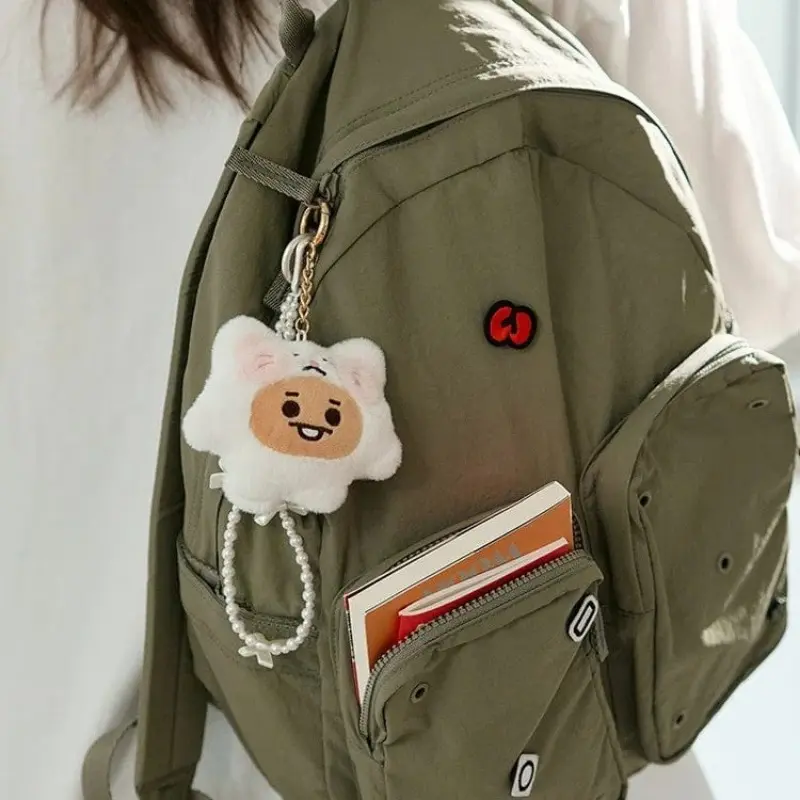 1Pcs Kawaii BABY Zoo Series Plush Doll Keychain Cute Cartoon Doll School Bag Pendant Decoration Birthday Gift for girls