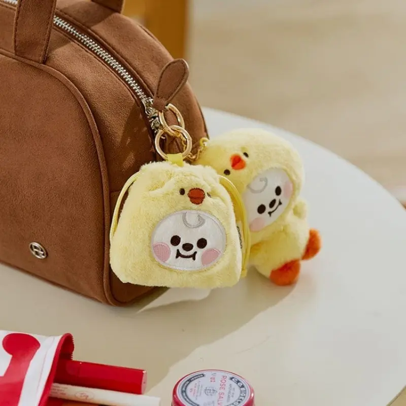 1Pcs Kawaii BABY Zoo Series Plush Doll Keychain Cute Cartoon Doll School Bag Pendant Decoration Birthday Gift for girls