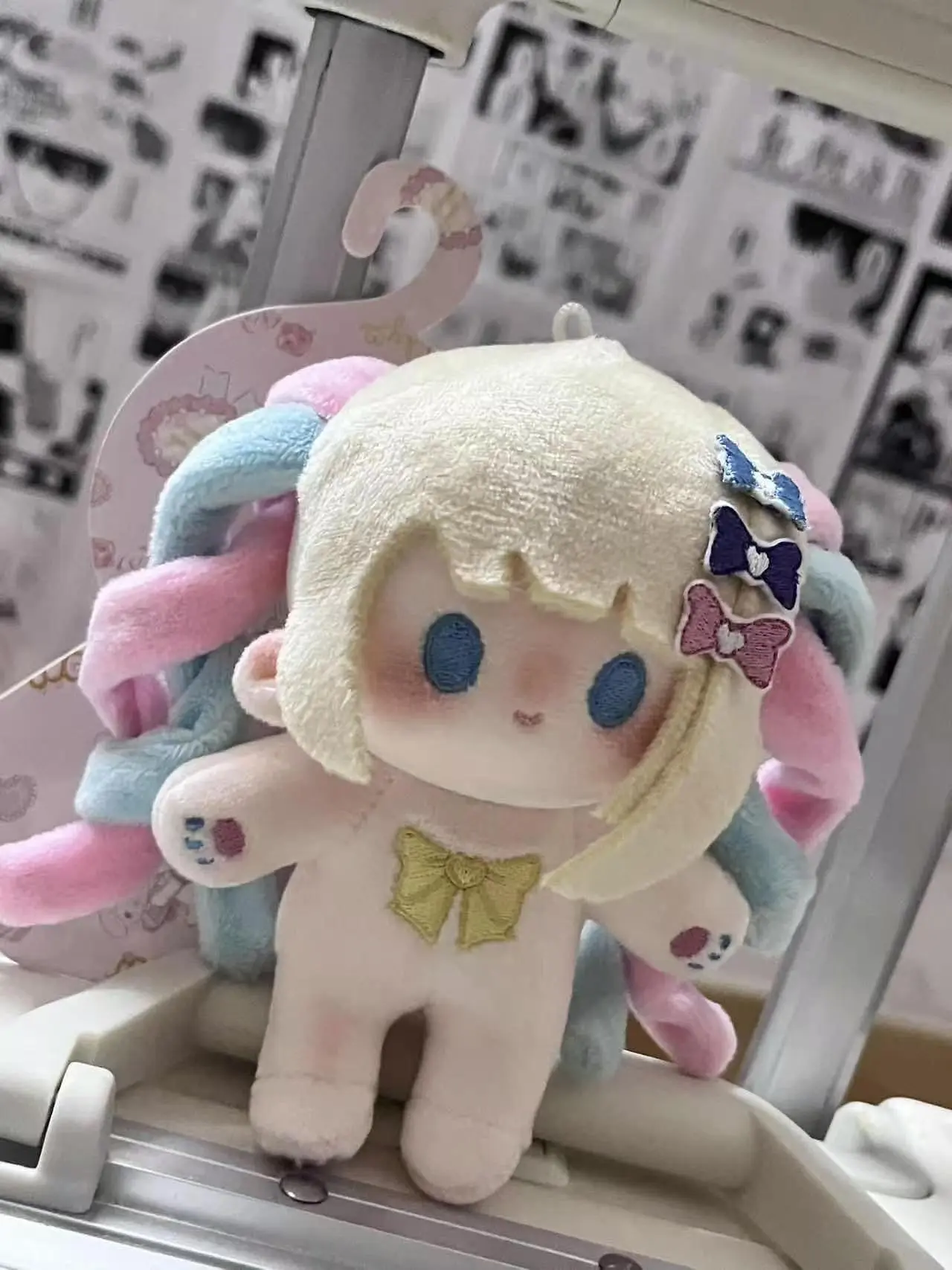 10cm Game Anime NEEDY GIRL OVERDOSE Cosplay Rain Ame KAngel Cute Plush Soft Doll Knapsack Pendant Plushie Toys