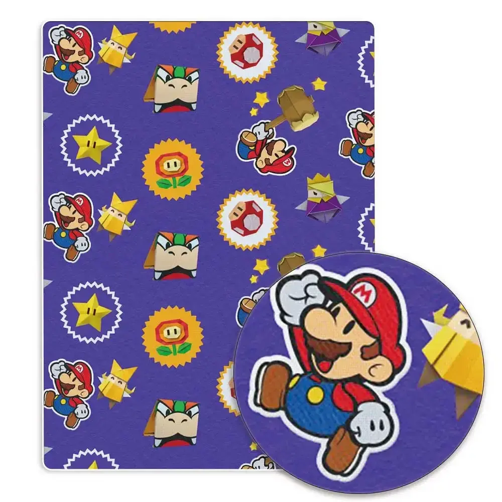Mario game Fabric140*50cm Handmade Sewing Patchwork Quilting Baby Dress Home Sheet Printed Fabric Fabric Sewing Kids
