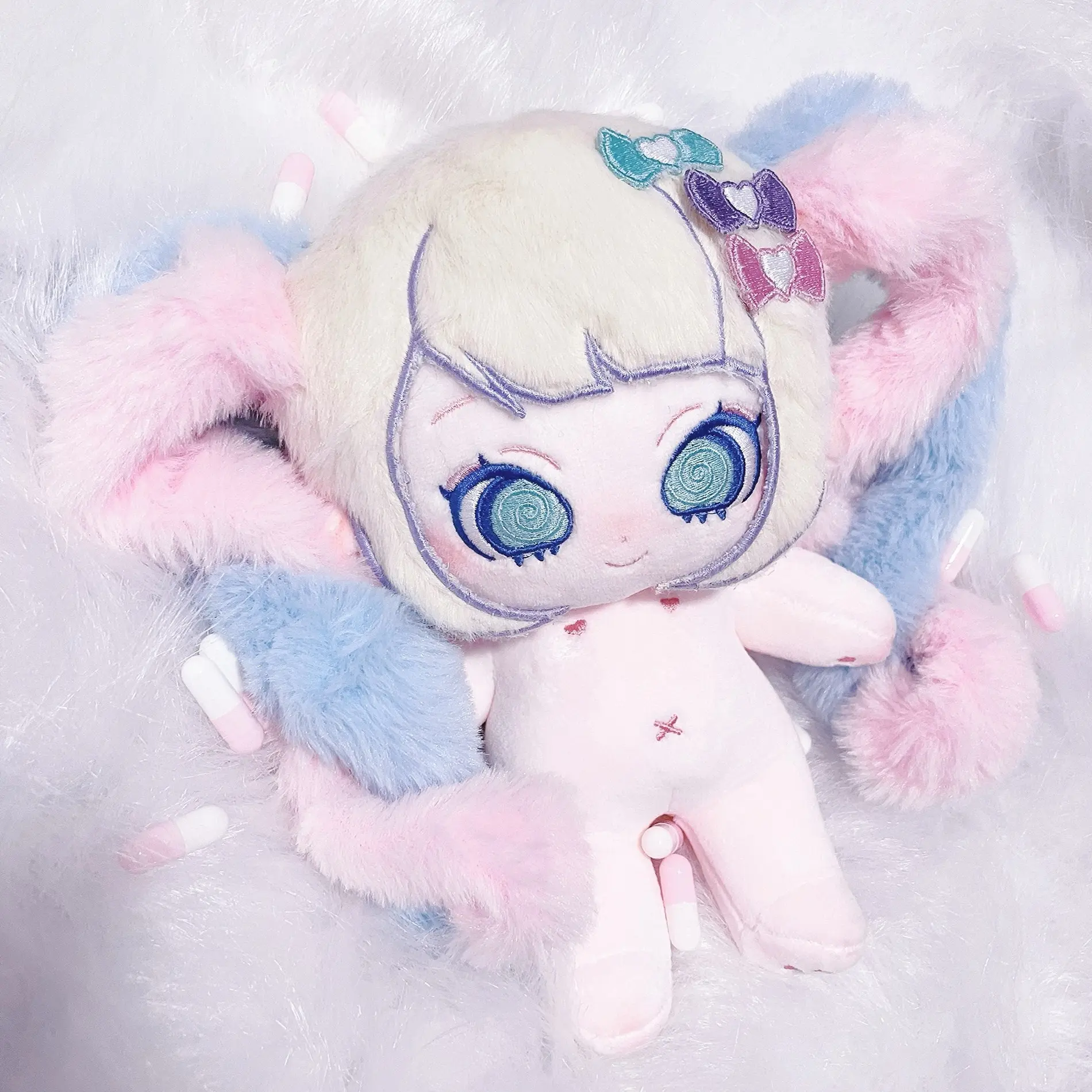 20cm Game NEEDY GIRL OVERDOSE KAnge Anime Figures Plush toys Adorable Soft Pillow Plush Plushies Doll Toy For Kids Gifts