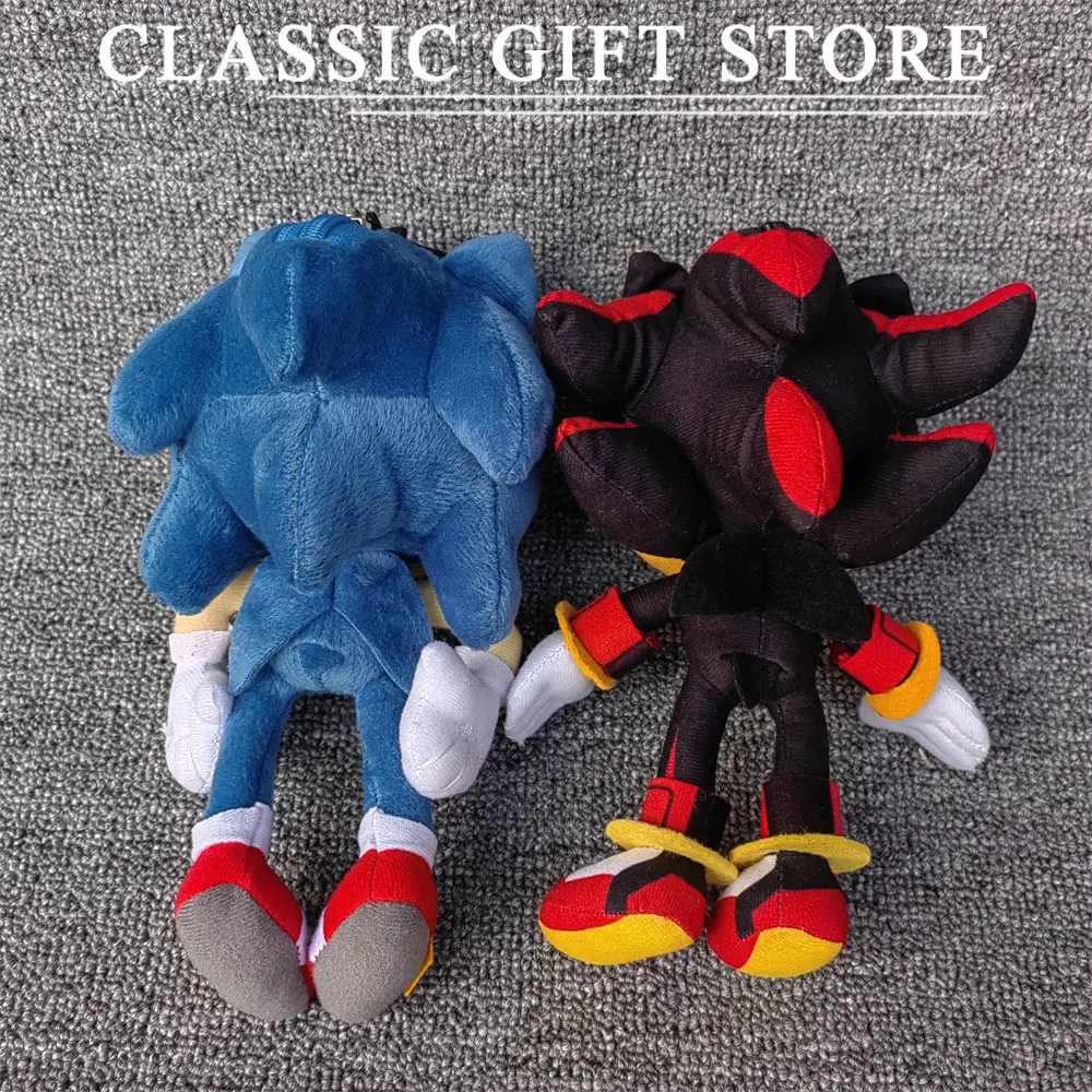 20cm Game Anime Cartoon Hedgehog Blue Black Stuffed Plush Toy Doll Pendant Gifts for Children Christmas Gift