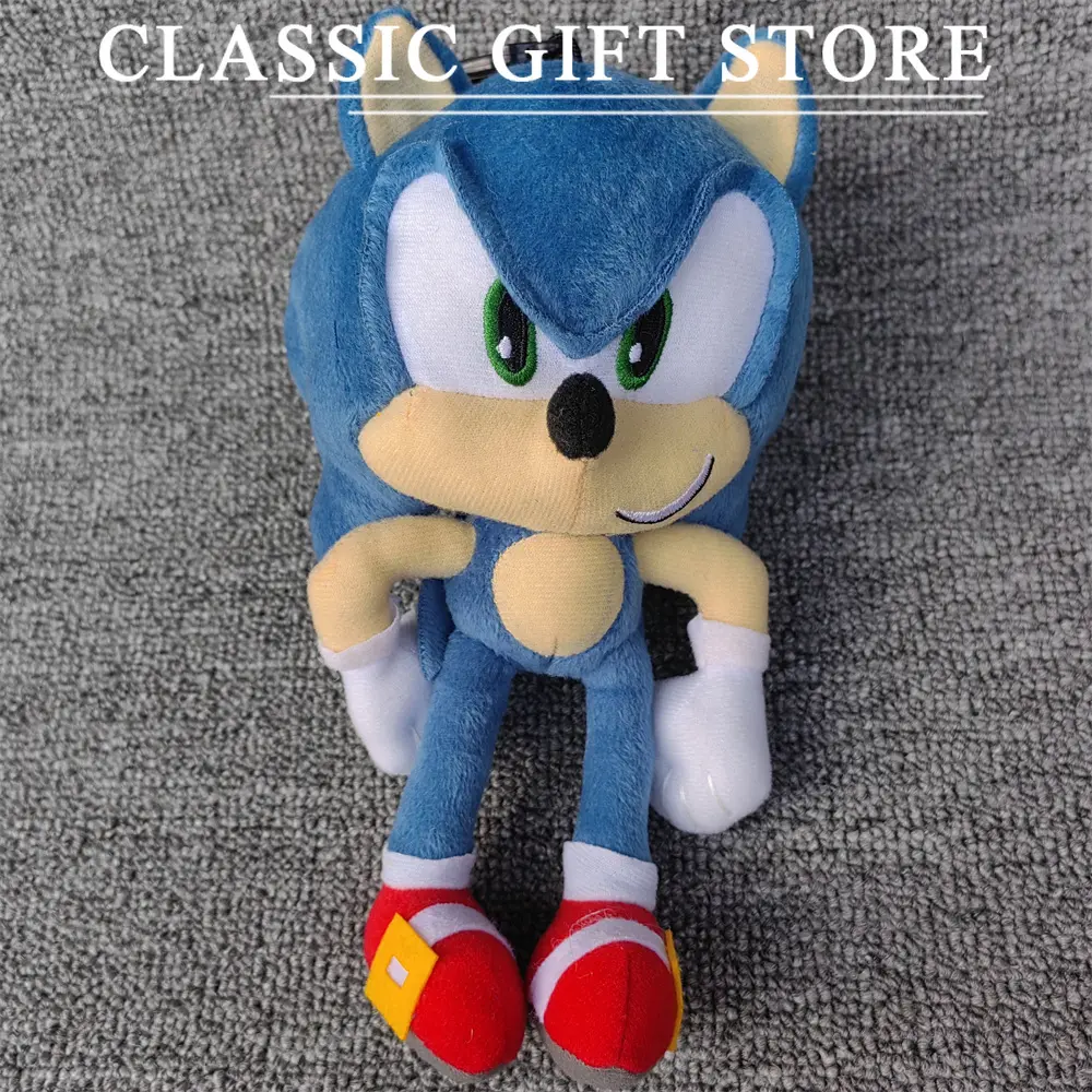 20cm Game Anime Cartoon Hedgehog Blue Black Stuffed Plush Toy Doll Pendant Gifts for Children Christmas Gift