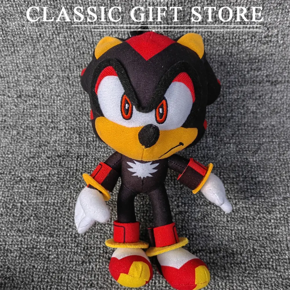 20cm Game Anime Cartoon Hedgehog Blue Black Stuffed Plush Toy Doll Pendant Gifts for Children Christmas Gift