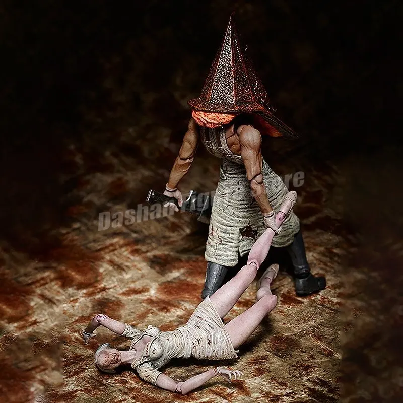 Figma Sp-055 Silent Hill Pyramid Head Action Figure 17cm Red Pyramid Thing Revelation 3D Figure PVC Bubble Head Nurse Model Toys