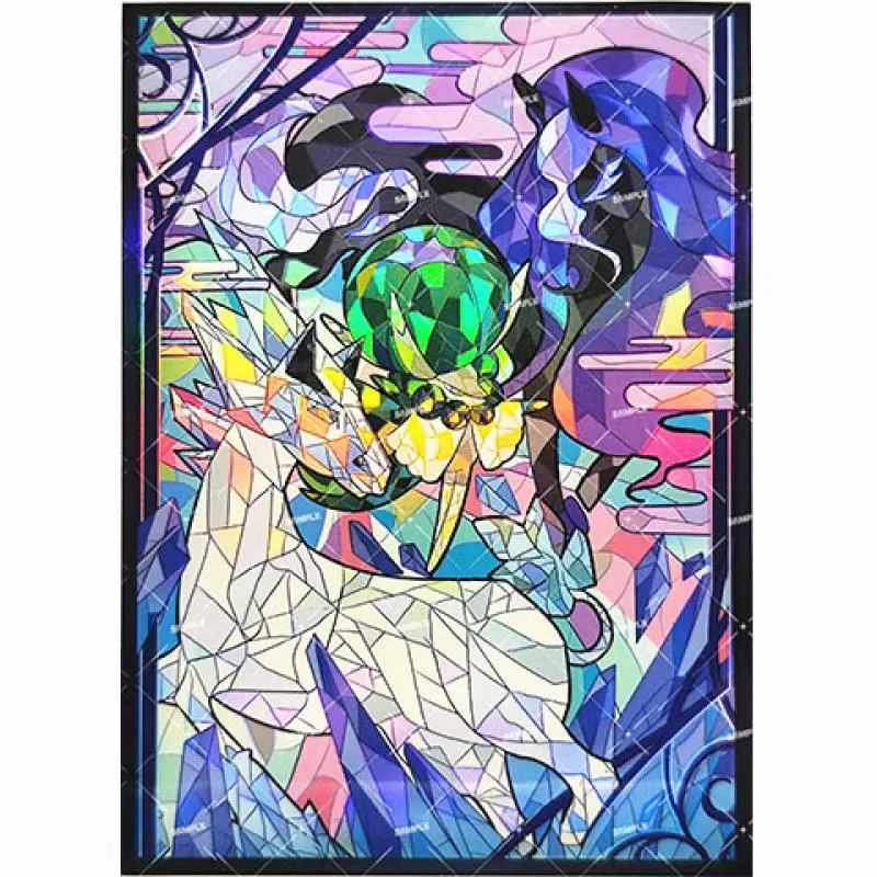 60Pcs/Set Anime Game PTCG Flash Card Sleeve Church Stained Glass Style Legendary Pokemon Arceus Greninja Giratina Toys Gift