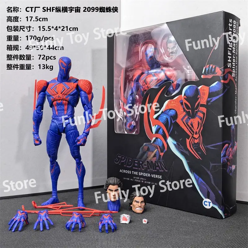 In Stock Ct Toys Spiderman Figure 2099 Spider-Man Across The Spider-Verse  SHF Anime Action Figure Figurine Model Gifts Toys