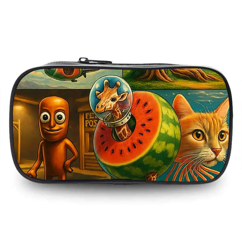 Tralalero Tralala Pencil Cases New Tungtung Sahur Brainrot Kids Stationery Bags Student Back To School Pen Pouch Children Gift