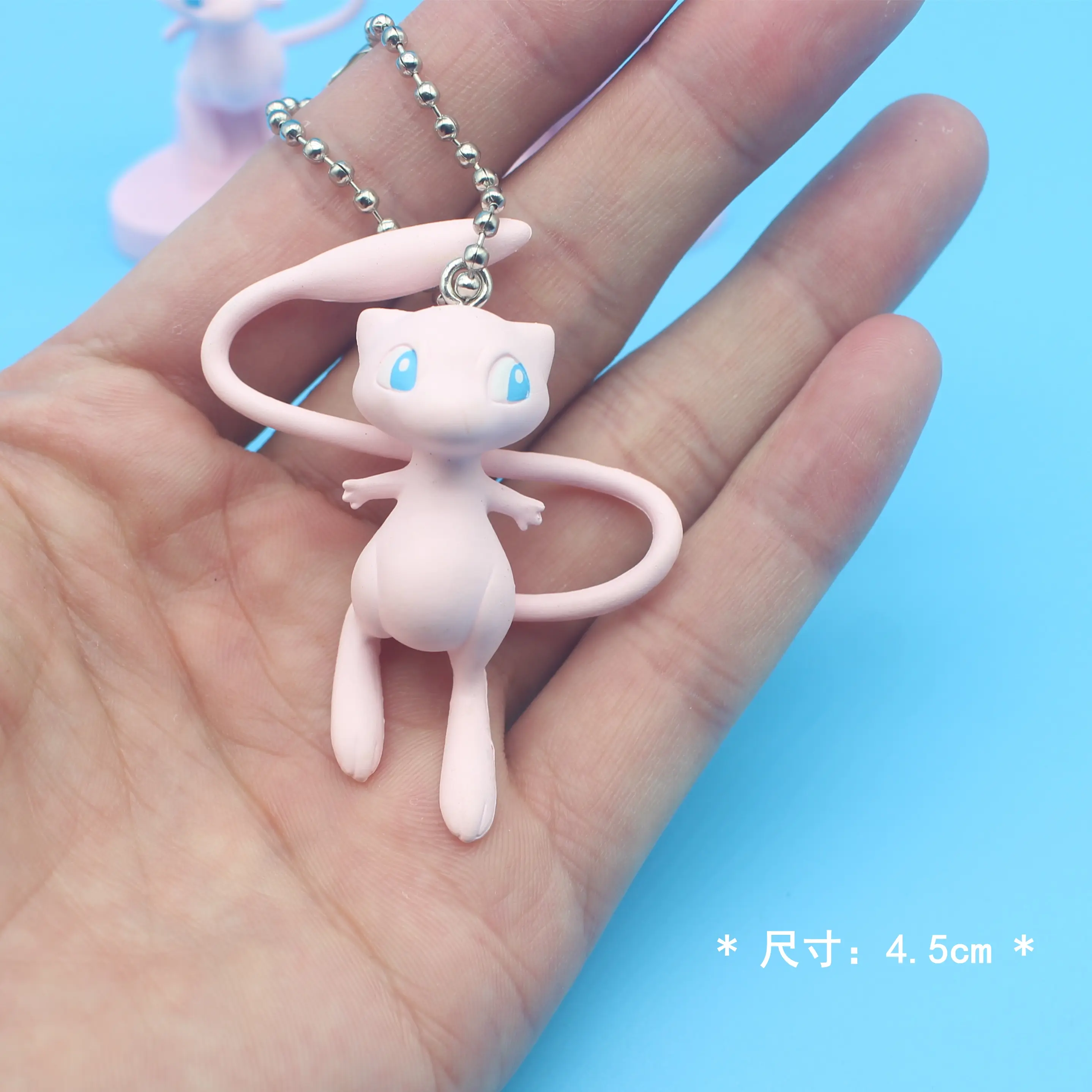 Japan  Pokemon Figures  Keychain  Cute Kawaii   Pikachu Piplup  Mew Eeveelution ball Models Anime Gift Toys