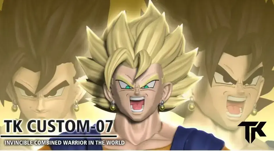 Dragon Ball TK DIY TKCUSTOM TK TK008 TK009 Dragon Ball SHF Fit Vegetto New Heads Custom Headsculpt Set Action Figures Model Toys