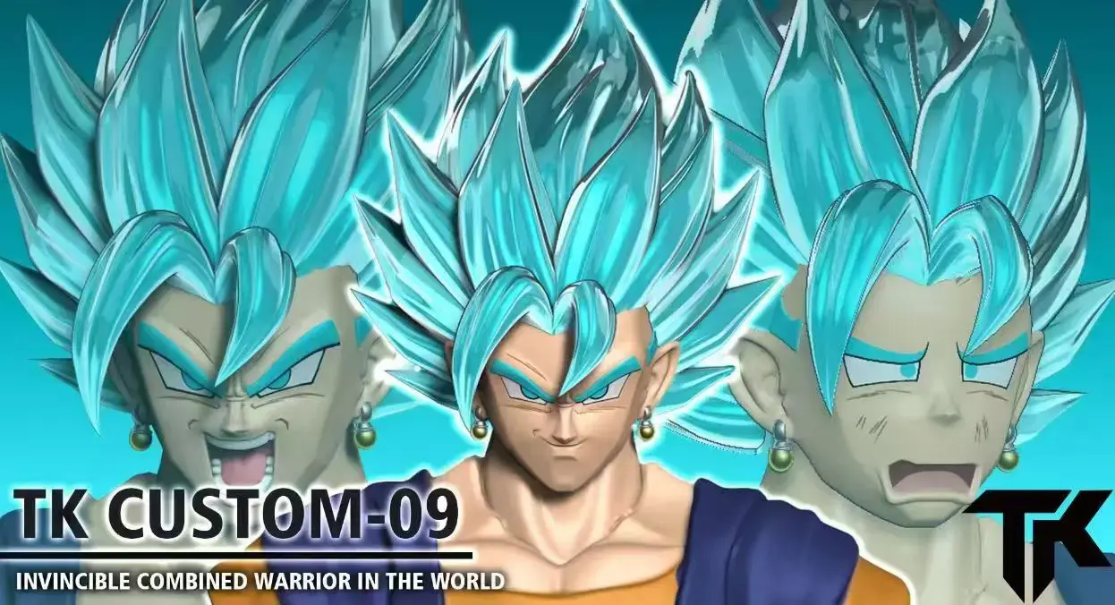 Dragon Ball TK DIY TKCUSTOM TK TK008 TK009 Dragon Ball SHF Fit Vegetto New Heads Custom Headsculpt Set Action Figures Model Toys