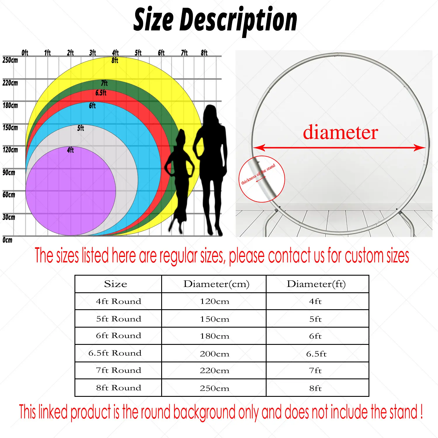 Round Plim and Circus Friend Background Kids Birthday Party Backdrop Circle Banner Photography Props