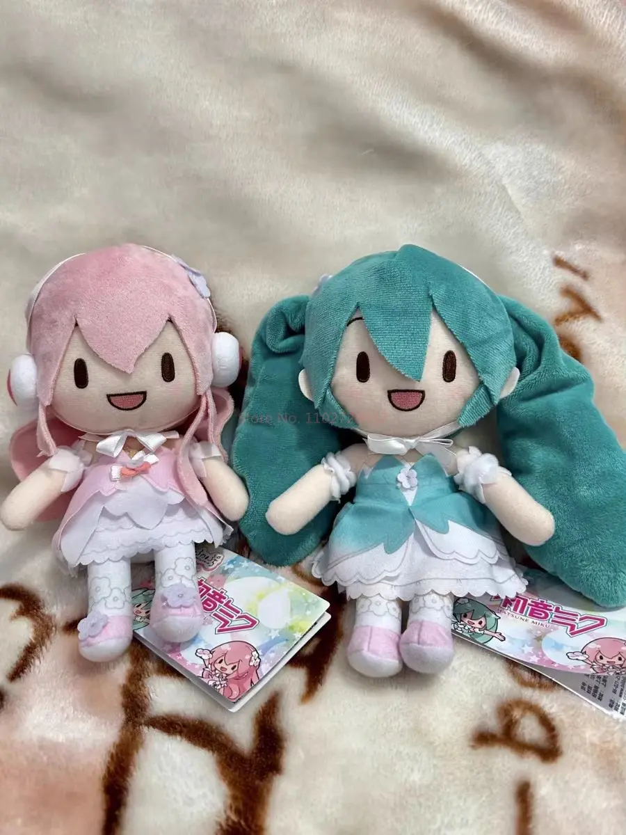 Original Goods In Stock Sega Hatsune Miku Megurine Luka 16cm Cartoon Anime Figure Plush Toys Super Cute Kids Gifts