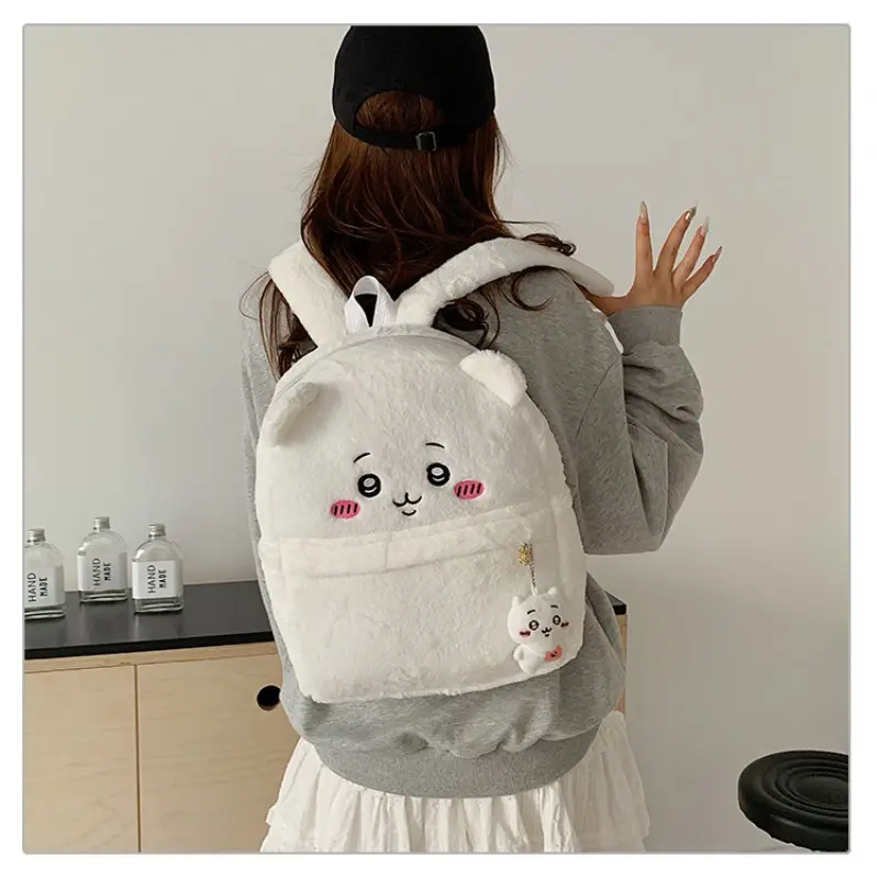 Kawaii Cartoon Cute Usaqi Bag Wakai Crossbody Chiikawa Girl Plush Large Capacity Backpack Girl Birthday Gift Christmas Gift