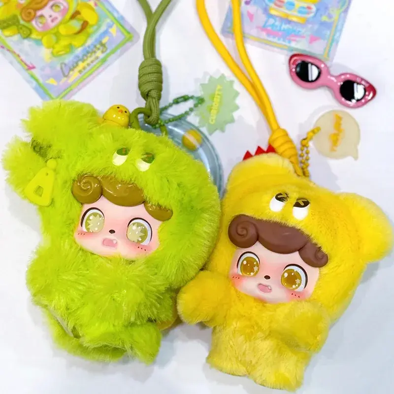 Official Genuine Q.Kid Emotional Hairy Monsters Series Blind Box Cute Vinyl Doll Pendent Mystery Box Cartoon Decor Toys Gifts