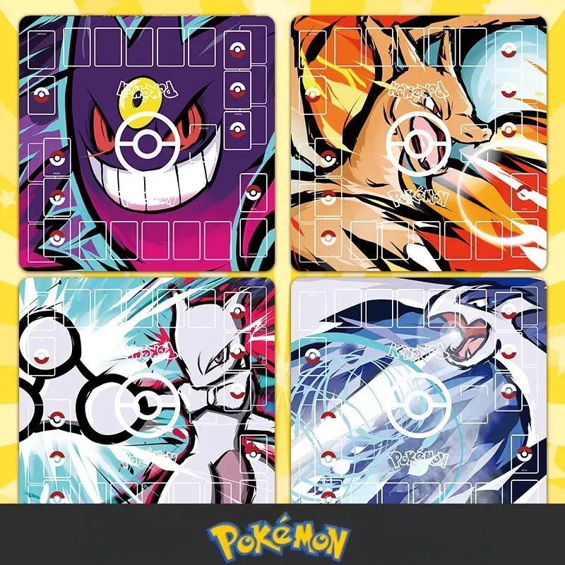 New Ptcg Pokemon Card Battle Game 2 Player Fighting Game Table Mat Pikachu Charizard Game Table Mat Kids Gift Toys Birthday Gift