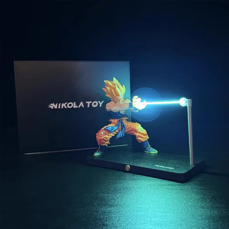 Dragon Ball Son Goku Night Light Anime Touch Kamehameha MagneticCreative Desk Decoration Cool Model Doll Boys Custom Toys Gifts