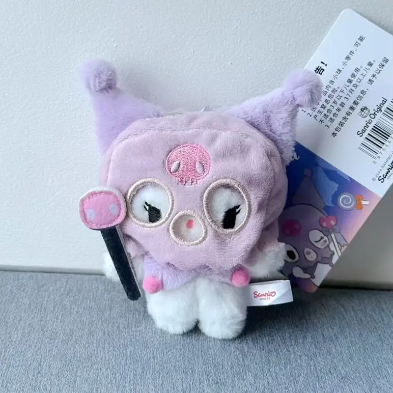 Sanrio Masked Ghost Hello Kitty Cinnamoroll Melody Plush Keychain Headband Detachable Girl Bag Pendant Doll Halloween Gift