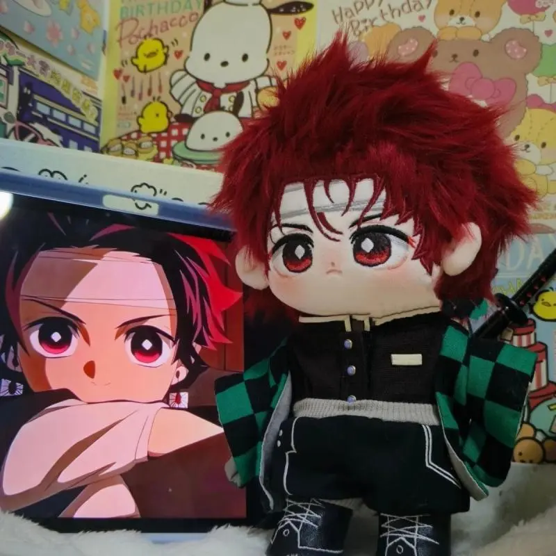 20Cm Anime Demon Slayer Cotton Doll Kawaii Plush Doll Girl Cartoon Kamado Tanjirou Surrounding Good Looks Portable Toy Gift