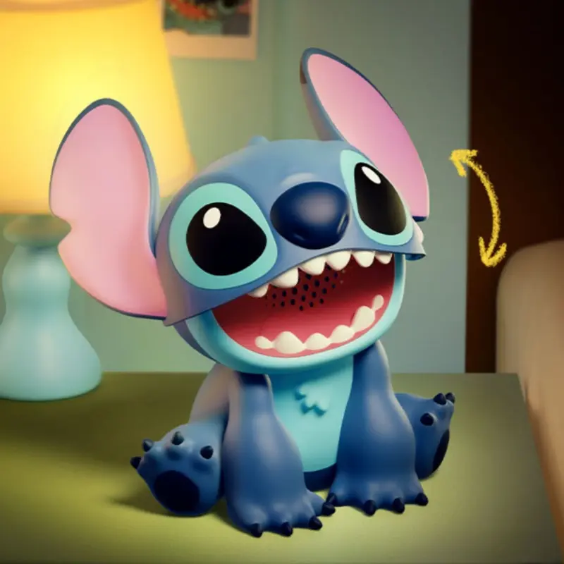 New Disney Anime Figures Stitch Bluetooth Speaker Cartoon Girl Wireless Portable Cute Speaker Creative Christmas Birthday Gifts