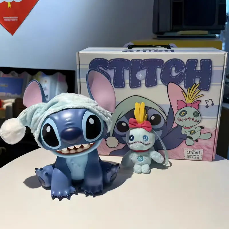 New Disney Anime Figures Stitch Bluetooth Speaker Cartoon Girl Wireless Portable Cute Speaker Creative Christmas Birthday Gifts