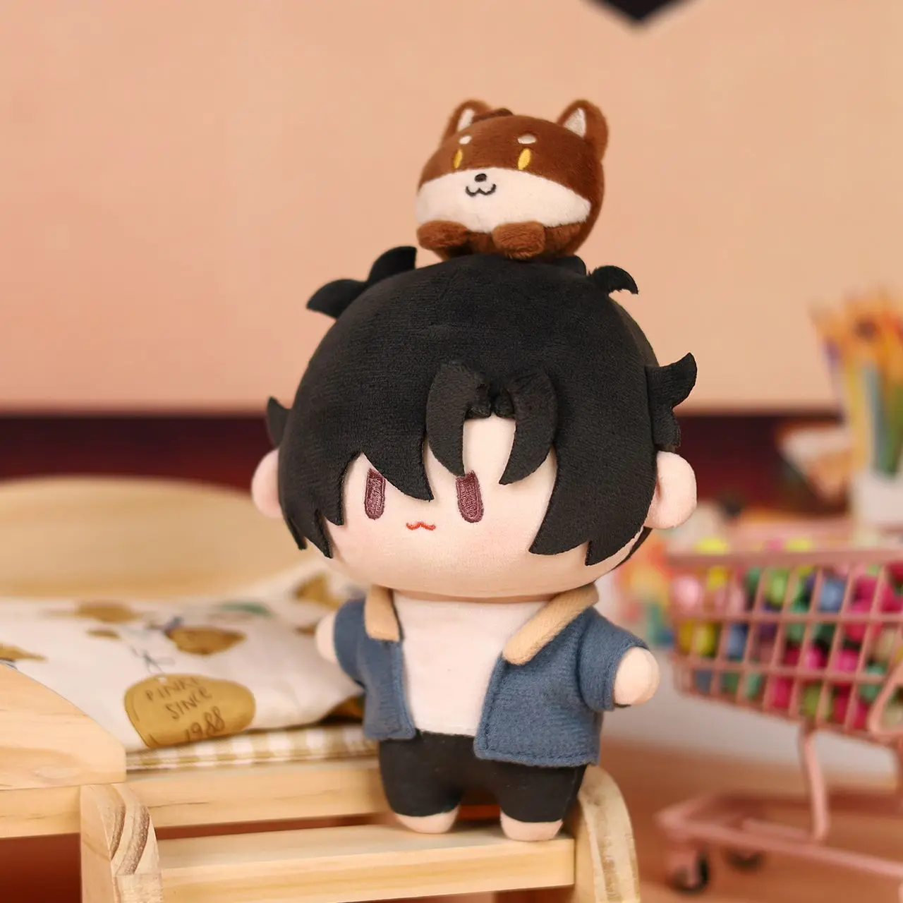 20cm Anime Link Click Plush Toy Cheng Xiaoshi Lu Guang Stuffed Plush Qiao Ling Plushine Cute Pendant Doll Children Birthday Gift