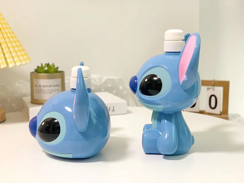 Stitch Squeeze Bottle Cute Lotion Dispenser Shampoo Soap Container Travel Refillable Pump Bottle for Home Bathroom Decor
