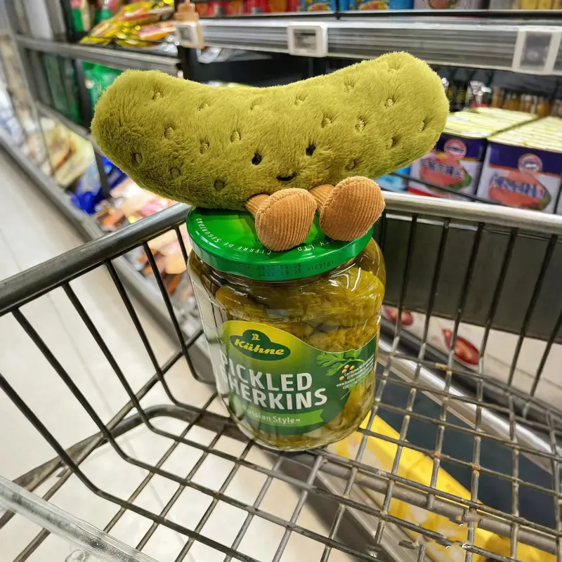2025 Soft Plush Pickled Cucumber Toys Kawaii Cartoon Dolls Children'S Room Decoration Cushions Pillows Gifts Plush Toy With Legs