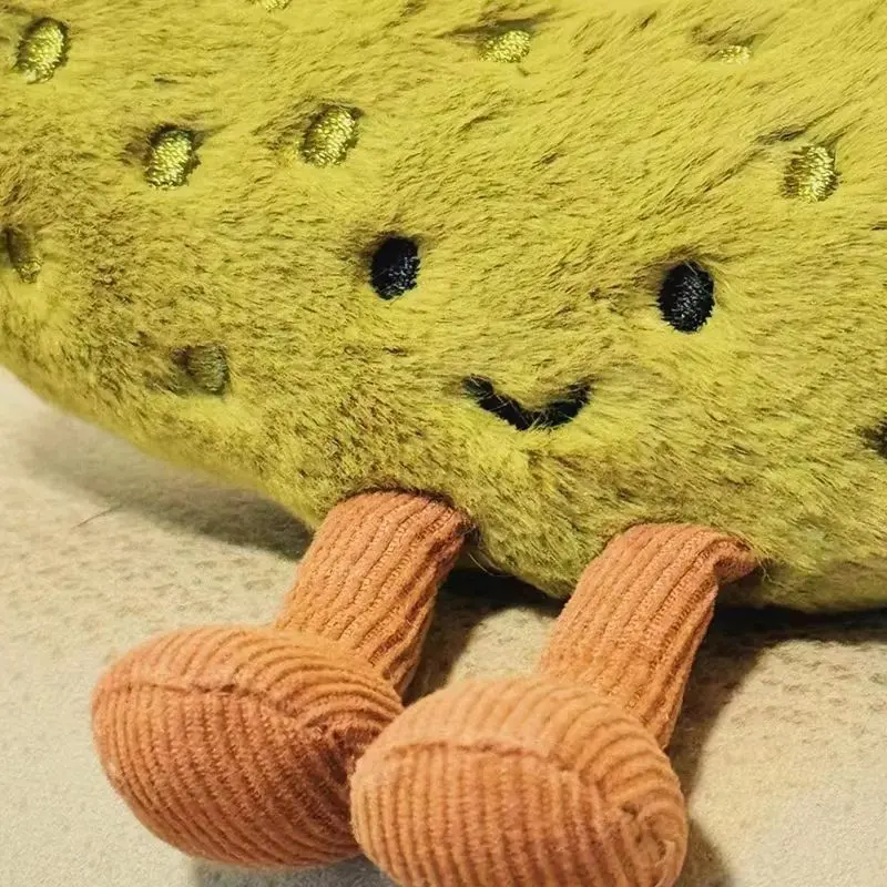 2025 Soft Plush Pickled Cucumber Toys Kawaii Cartoon Dolls Children'S Room Decoration Cushions Pillows Gifts Plush Toy With Legs