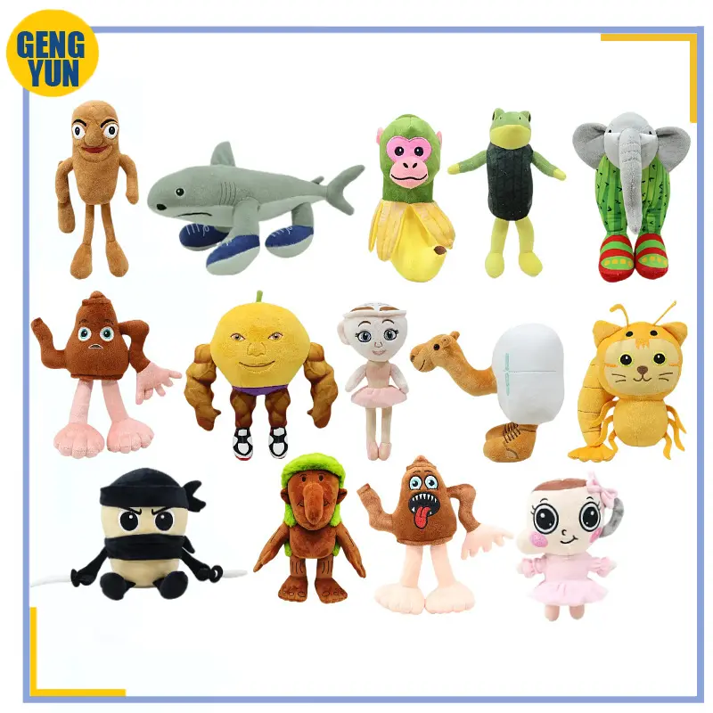 New Tung Tung Tung Plush Ballerina Cappuccino Baby Doll Funny Glorbo Frutto Drillo Cartoon Soft Stuffed Animal Toy Kids Gifts