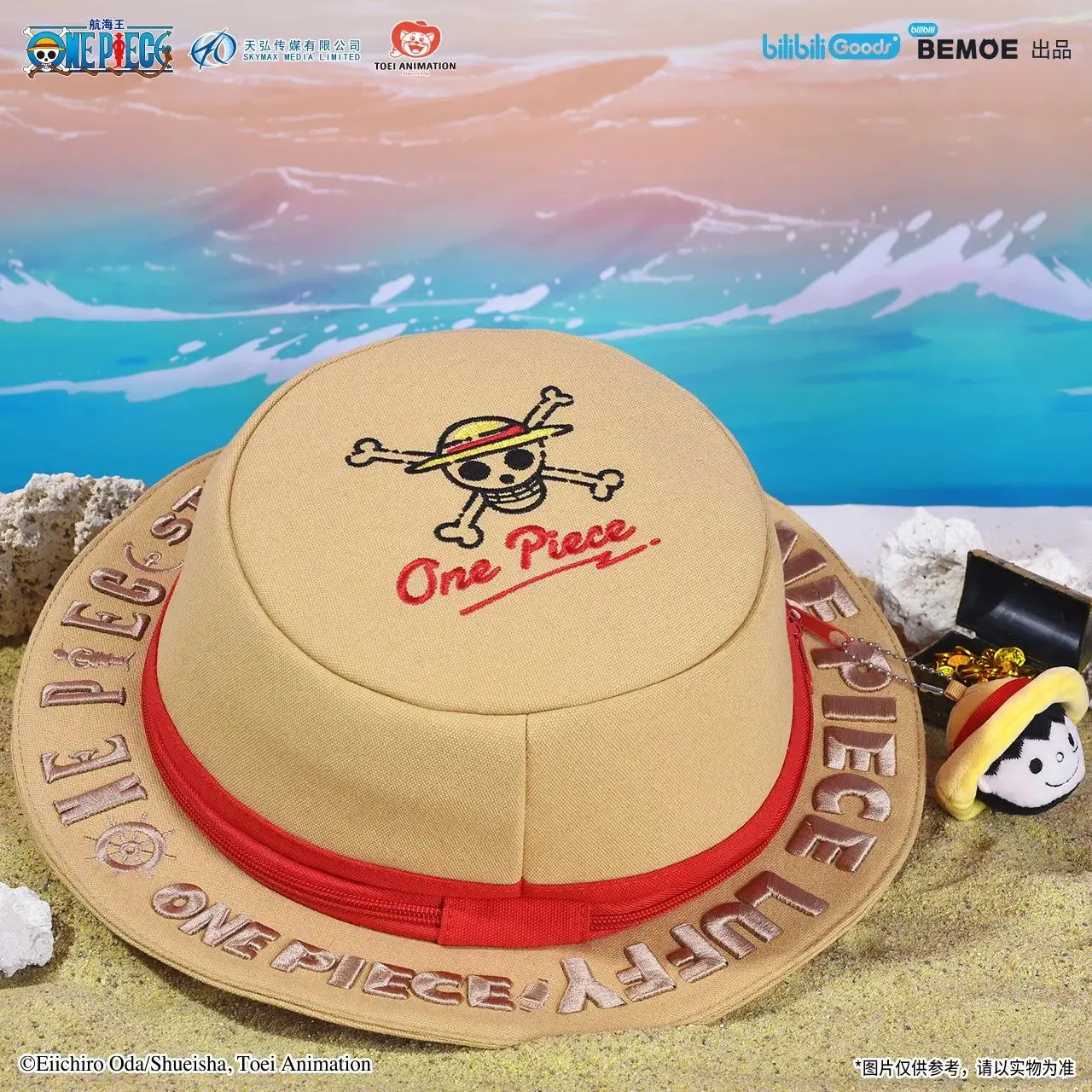 One Piece Animation Game Peripheral Toys Luffy Straw Hat Cartoon Bundle Capacity Cute Cloth Crossbody Bag Drawcord Storage Bag