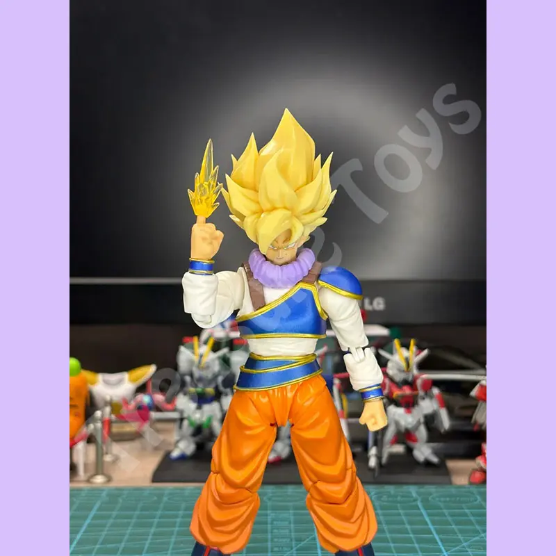 E & C Dragon Ball Z SHF Instant Transmission Son Goku Chibi Dam'z Clothes Modified Parts Accessories Anime Action Figures Toys