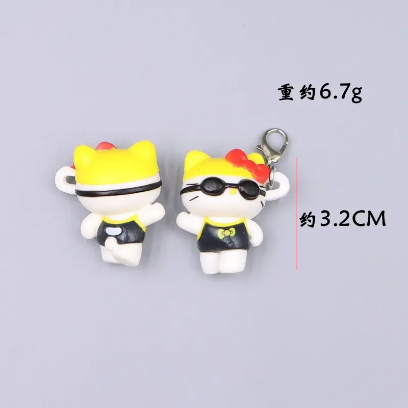 Cute Hello Kitty keychain cartoon anime Kawaii women's backpack accessories desktop decorations toy student girl gifts wholesale